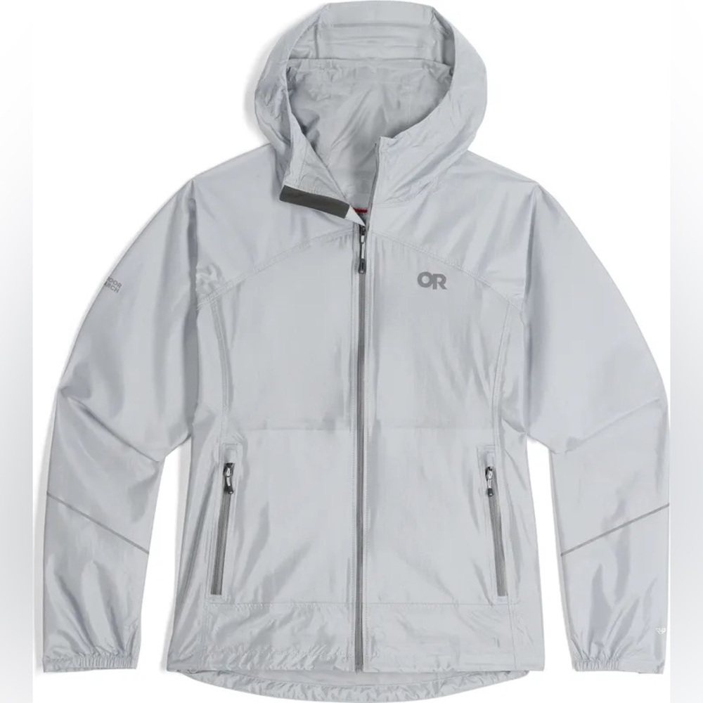 Outdoor Research Women's Helium Rain Jacket Titanium (New)
